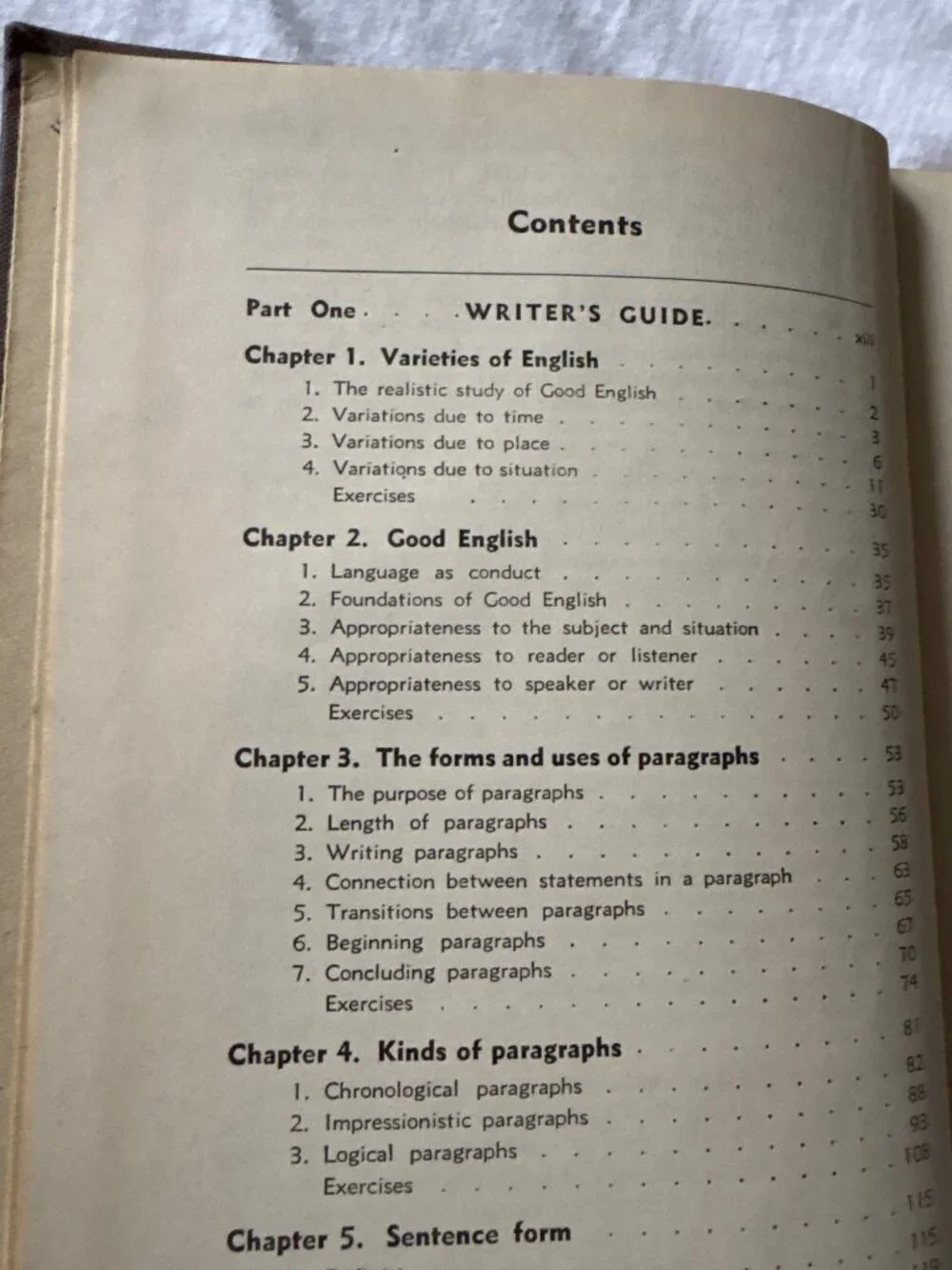1942 Hardcover Writers Guide And Index To English By Porter G. Perrin